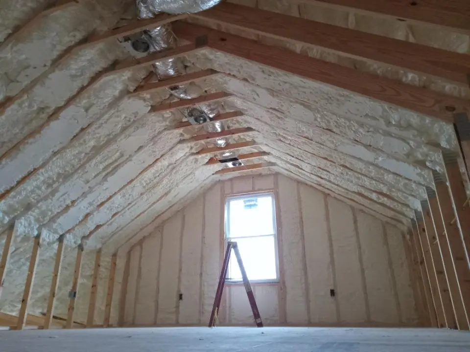 Spray foam roofing application for Crawl Space Insulation project in Brookhaven
